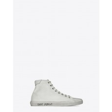 MALIBU MID-TOP SNEAKERS IN CANVAS AND LEATHER