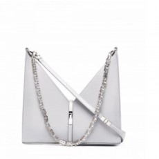 Small cut out bag in box leather with chain