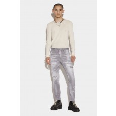 Grey Denim Wash Skater Jeans